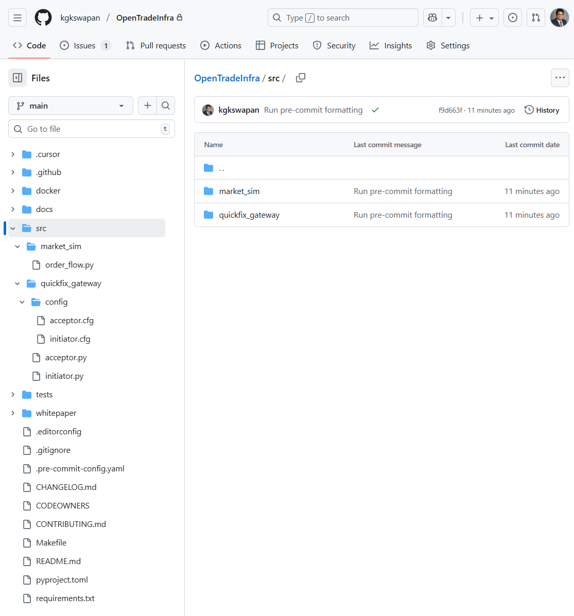 OpenTradeInfra M1 – GitHub Repo Structure